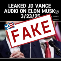 Viral Posts Share Phony ‘Leaked’ Audio of Vance Criticizing Musk